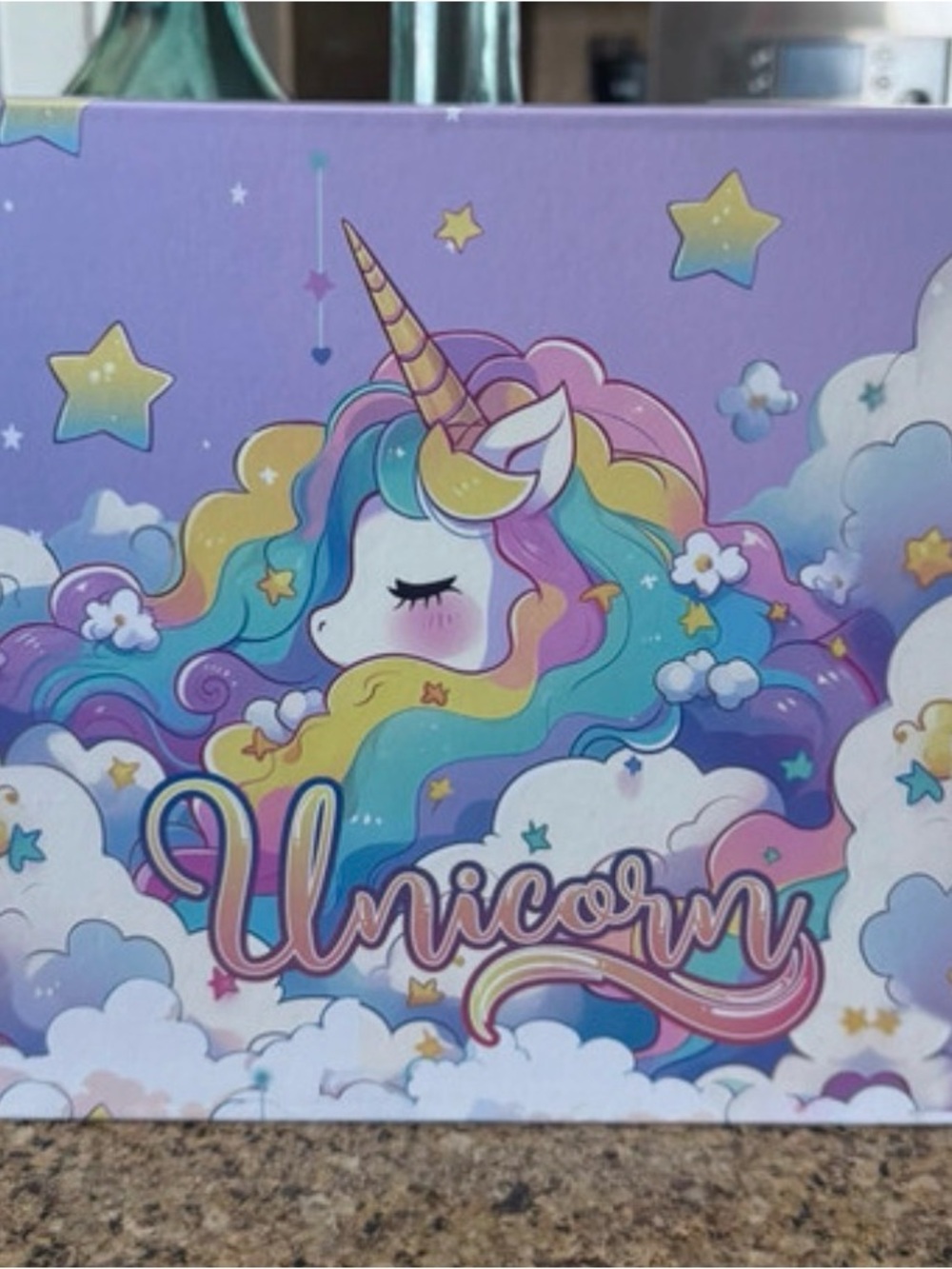 Unicorn gift  Box - Pastel Rainbow Design